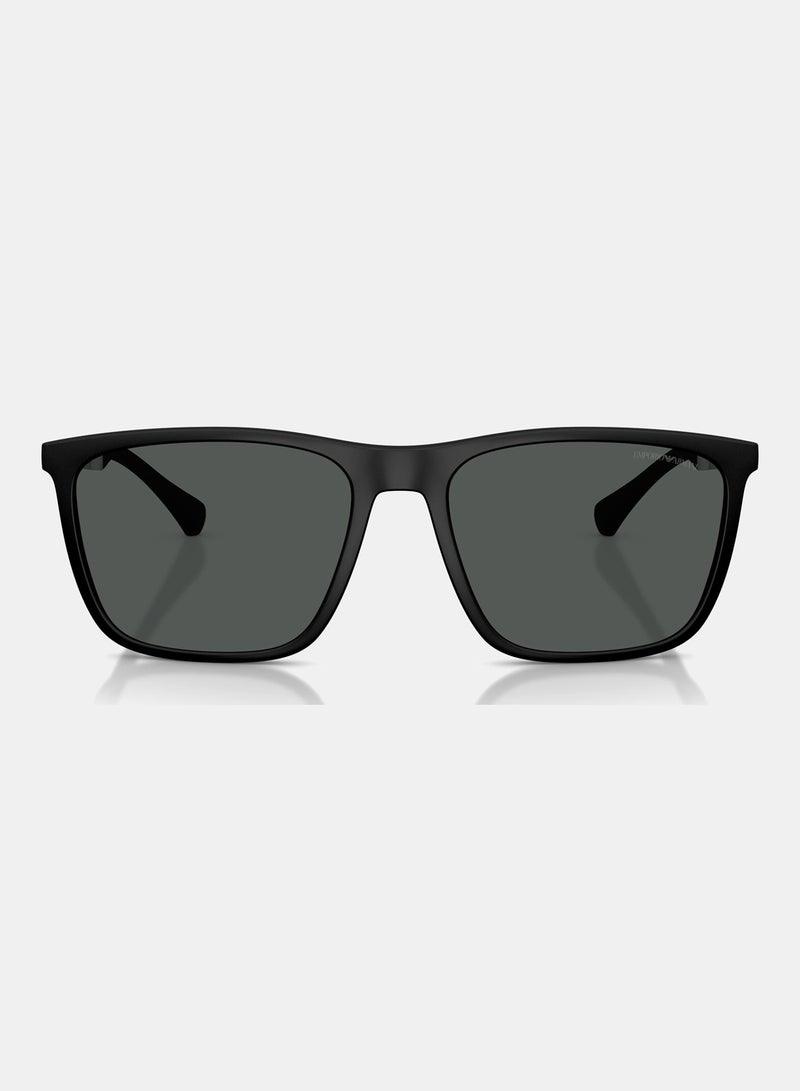 EMPORIO ARMANI Men Full Rim Rectangular Sunglasses 0EA4150 59 506387 - Image 5